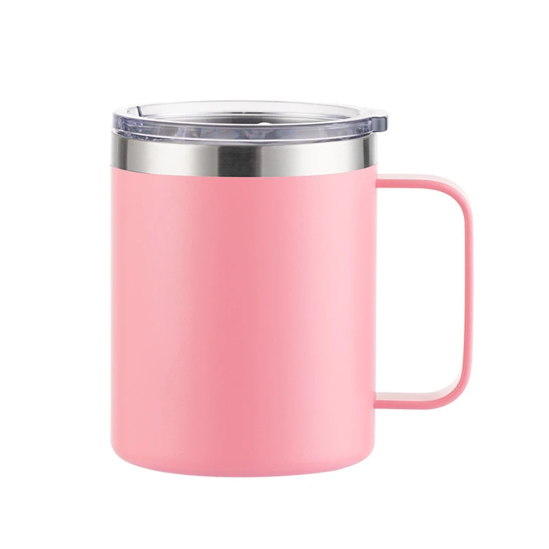 14 oz powder coated double wall stainless mug