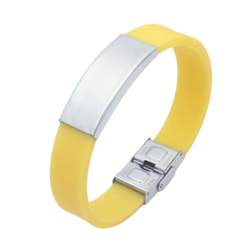 simple stainless steel silicone bracelet