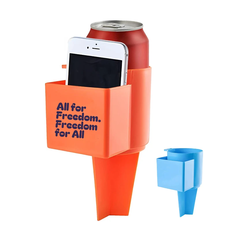 sand beach cup holder with pocket