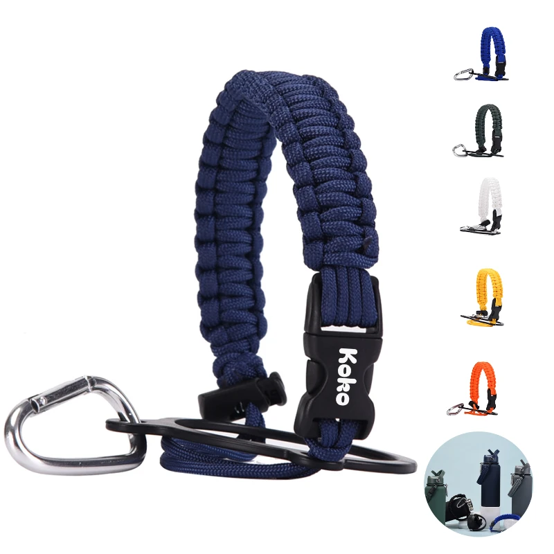 adjustable paracord water bottle handle cord