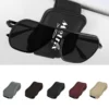 magnetic leather sunglasses holder for car visor