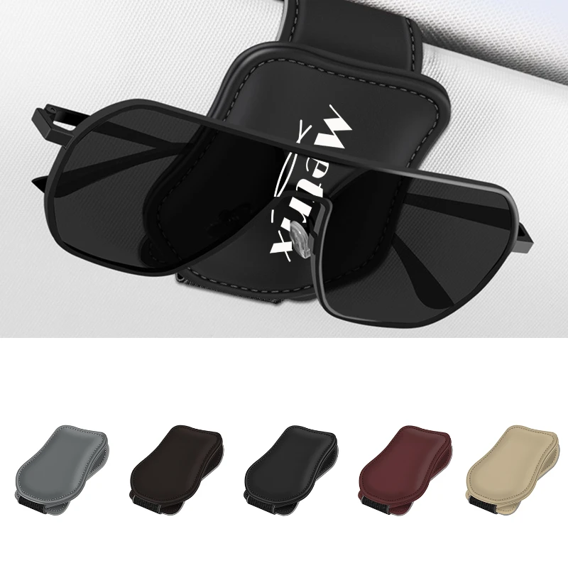 magnetic leather sunglasses holder for car visor