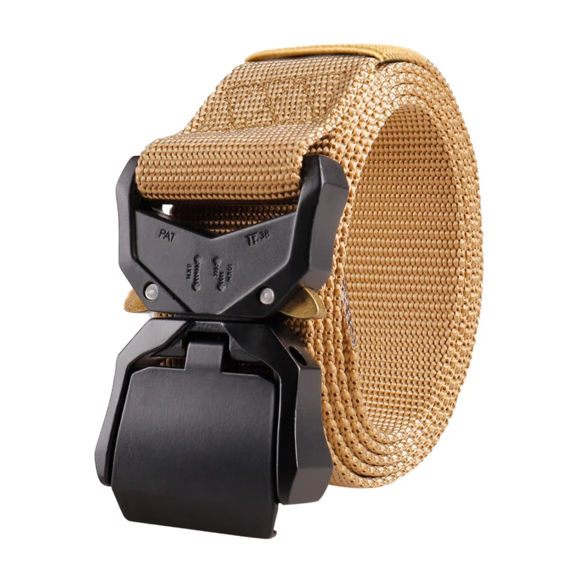 military tactical nylon belt with quick release buckle