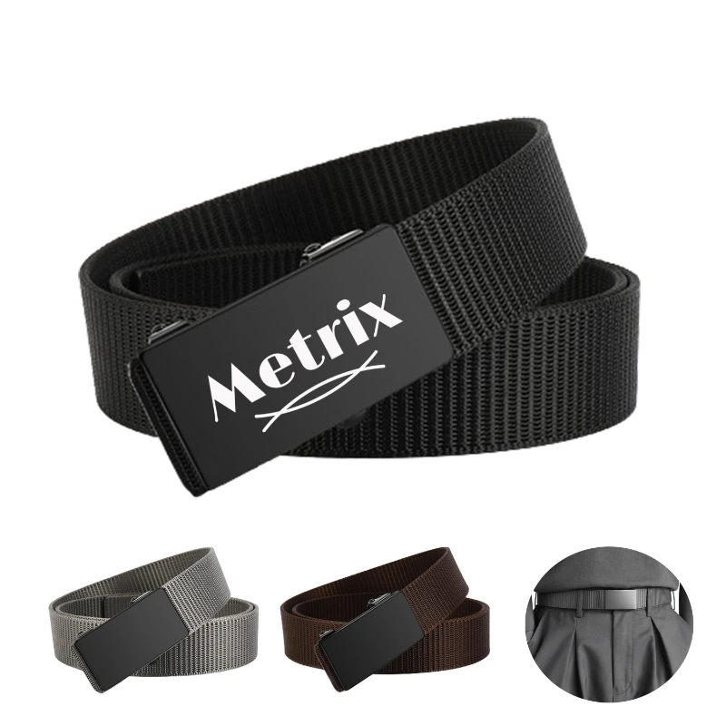 nylon ratchet belt with automatic buckle