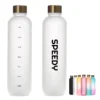 gradient water bottle with time marker