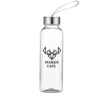 transparent water bottle with strap