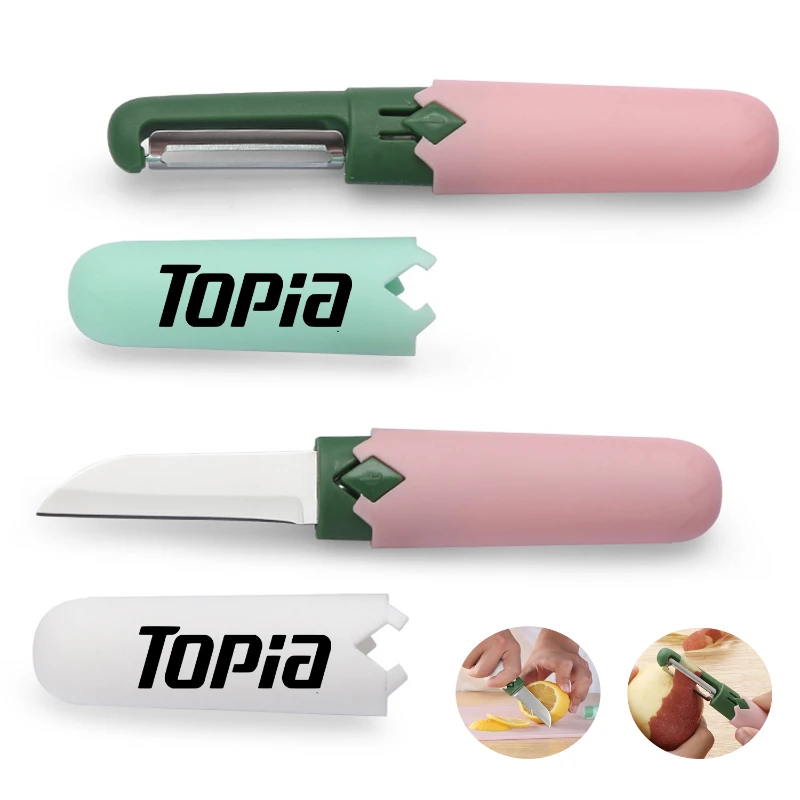 2 in 1 fruit vegetable peele with protective blade caps