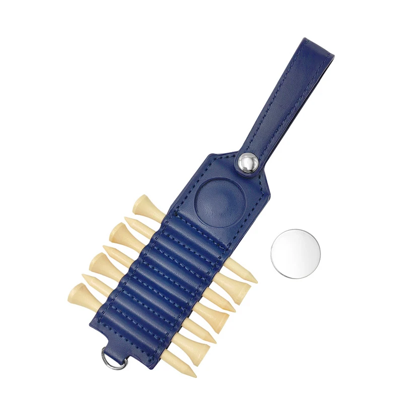 leather golf tee holder and ball marker