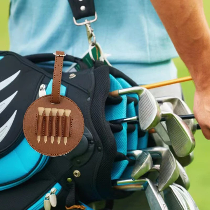 leather golf ball tee holder