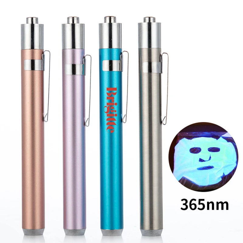 stainless steel uv detection flashlight pen