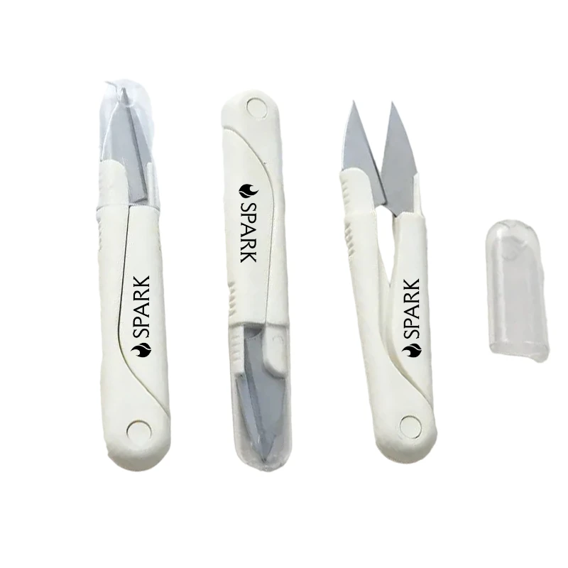 portable spring loaded thread scissors