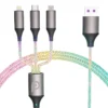 7 color gradient rgb 3 in 1 charging cable