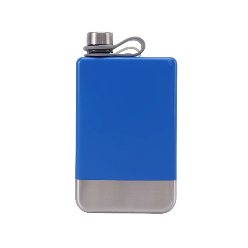 portable 9 oz stainless steel flask