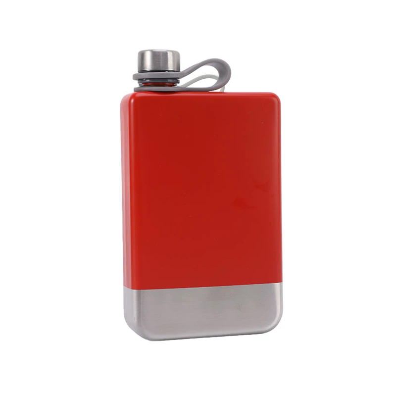 portable 9 oz stainless steel flask