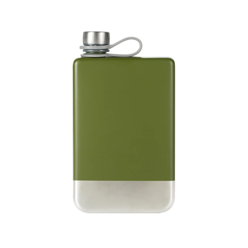portable 9 oz stainless steel flask