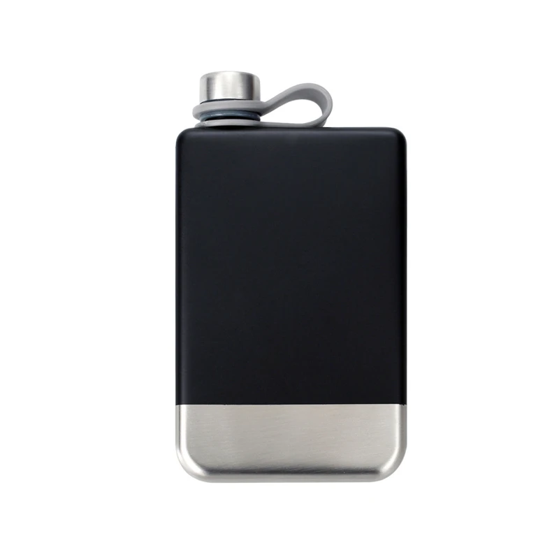 portable 9 oz stainless steel flask
