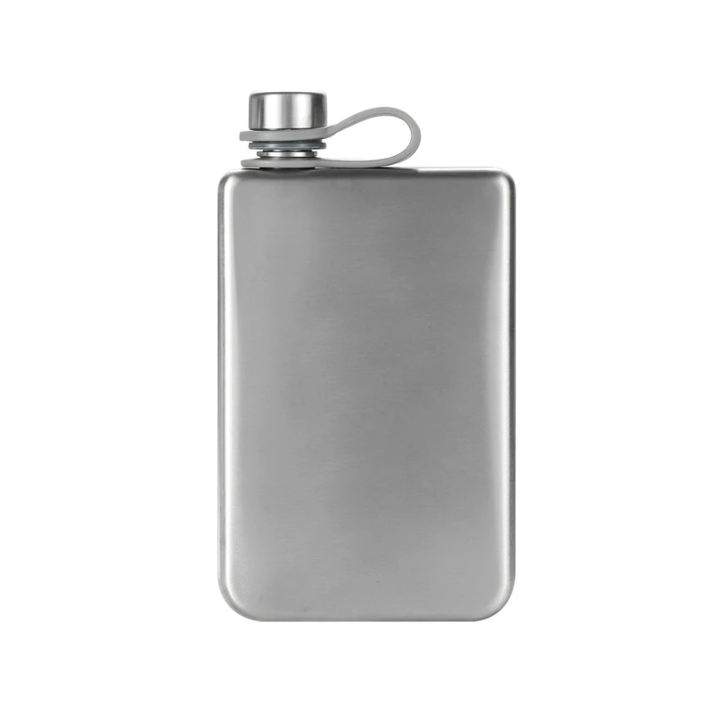 portable 9 oz stainless steel flask