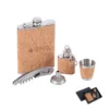 stainless steel flask gift set with cork wrap