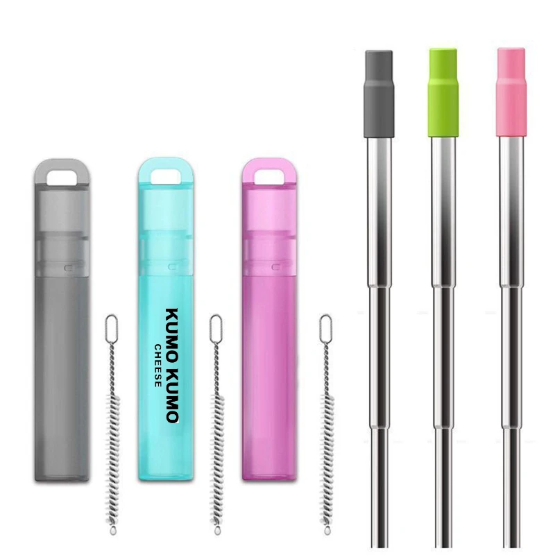 stainless steel telescopic straw set