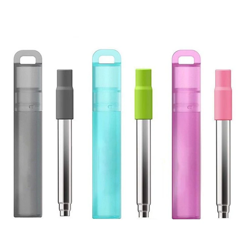stainless steel telescopic straw set