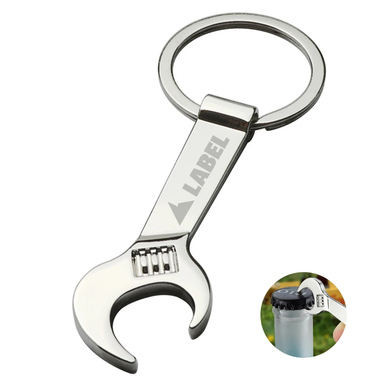 wrench bottle opener keychain