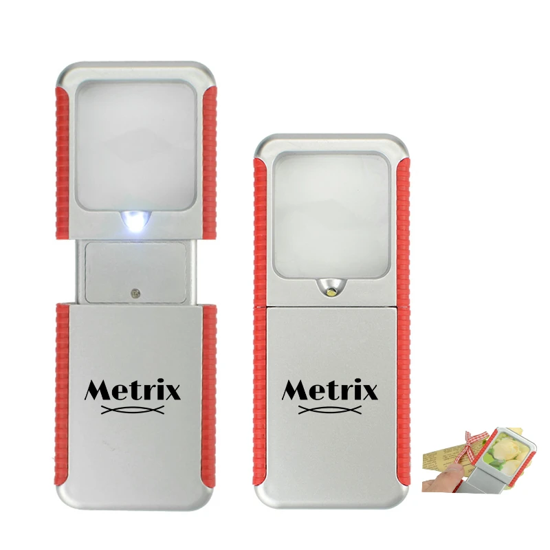 portable led flashlight with high definition magnifier