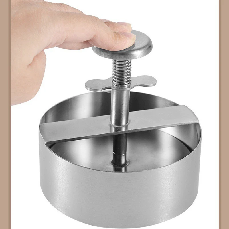 stainless steel spring press burger patty maker
