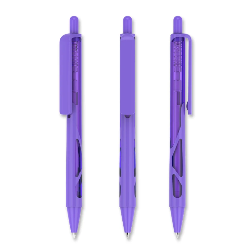 translucent barrel click action ballpoint pen