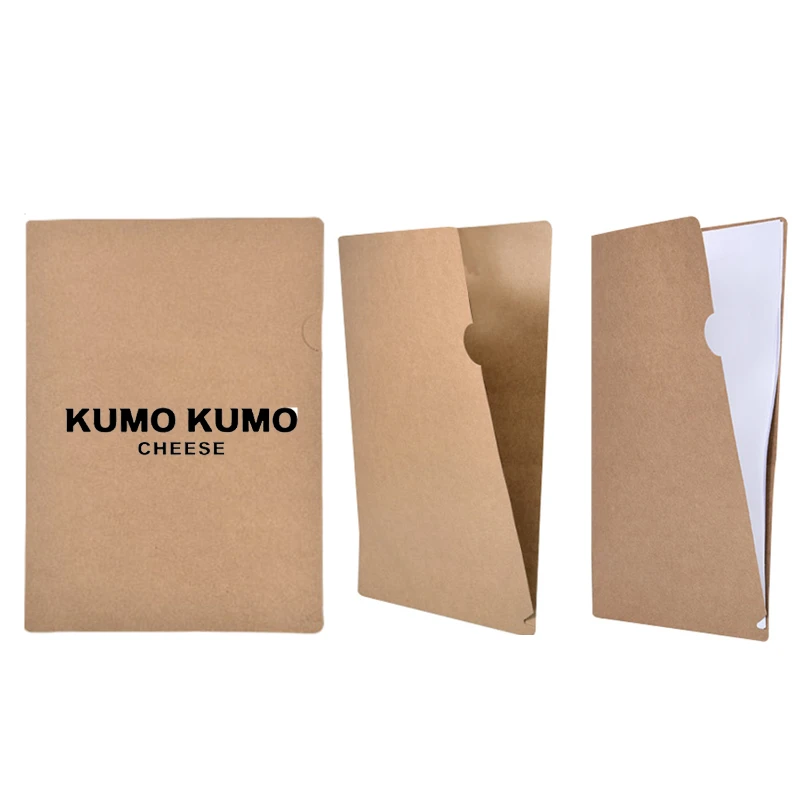 a4 kraft paper l shaped folder
