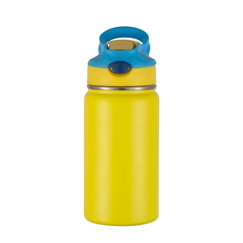 12 oz stainless steel kids' insulated bottle with straw