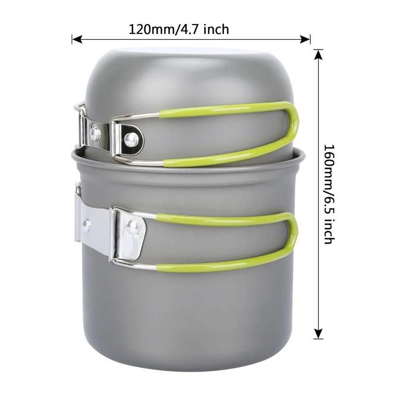 portable camping pot set