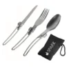 foldable travel 3 in 1 utensils set spoon, fork&knife
