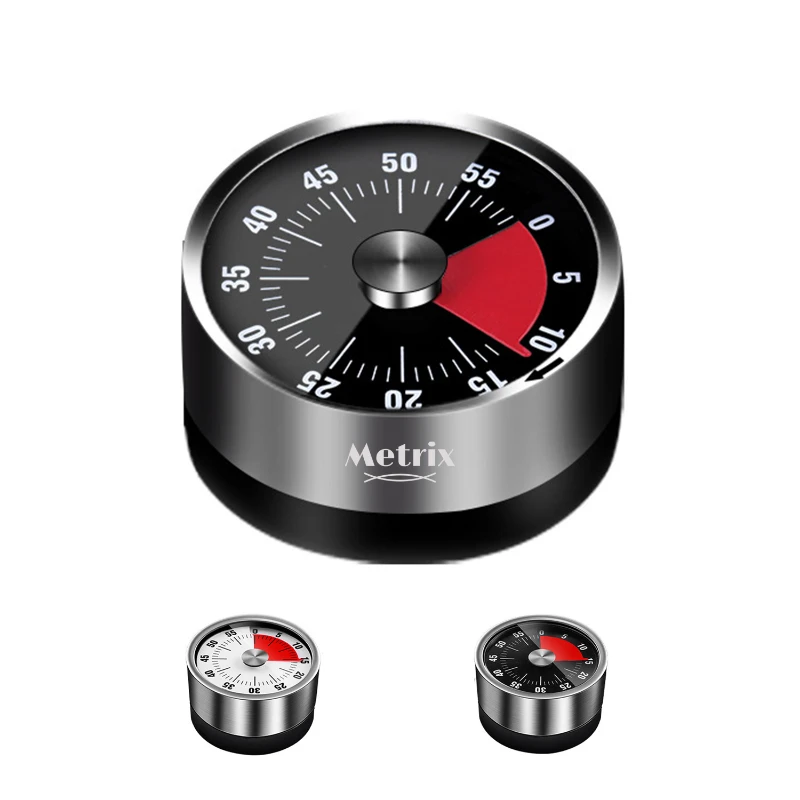 mechanical magnetic stainless steel timer 60 mins countdown