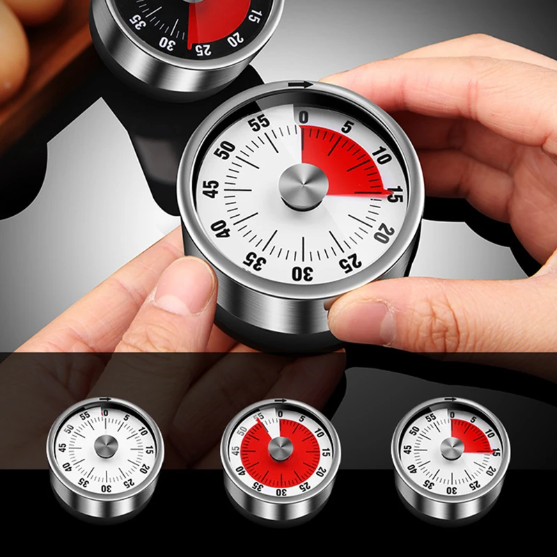 mechanical magnetic stainless steel timer 60 mins countdown