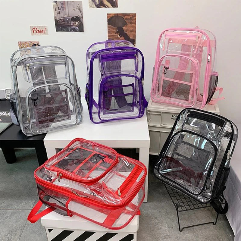 heavy duty transparent clear backpack
