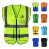 high visibility safety vest with reflective strips
