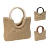 straw woven handbag