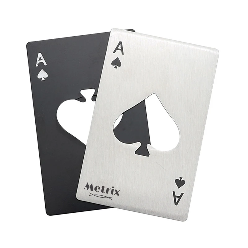 portable stainless steel credit card size bottle opener
