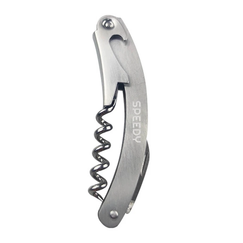 stainless steel corkscrew bottle opener