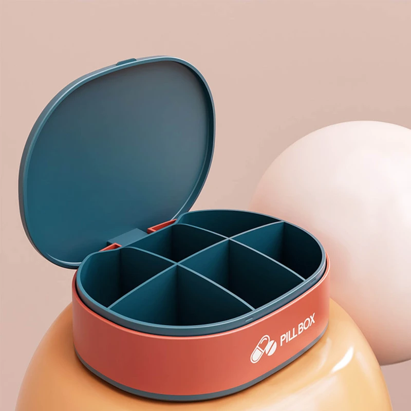 portable daily pill organizer box