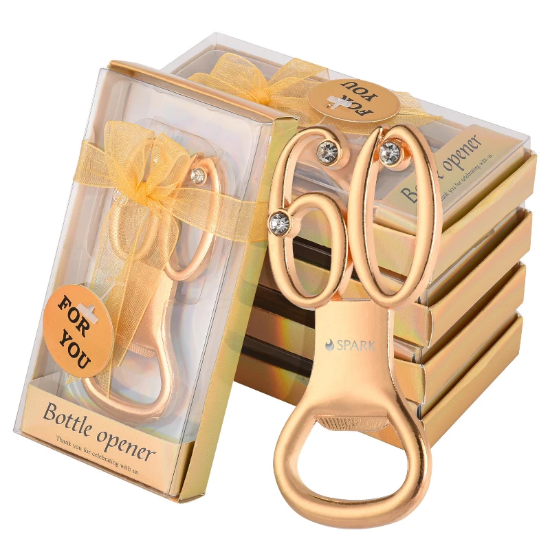 gold bottle opener for birthday and wedding anniversaries