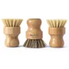 mini bamboo dish brush natural scrub