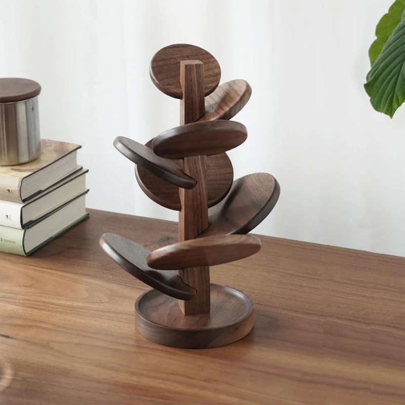 drink coasters for modern home decor walnut wood