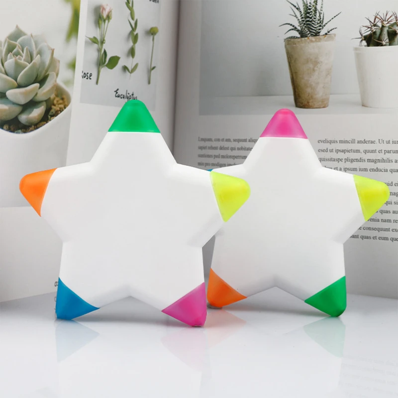 multicolor star shape highlighter pen