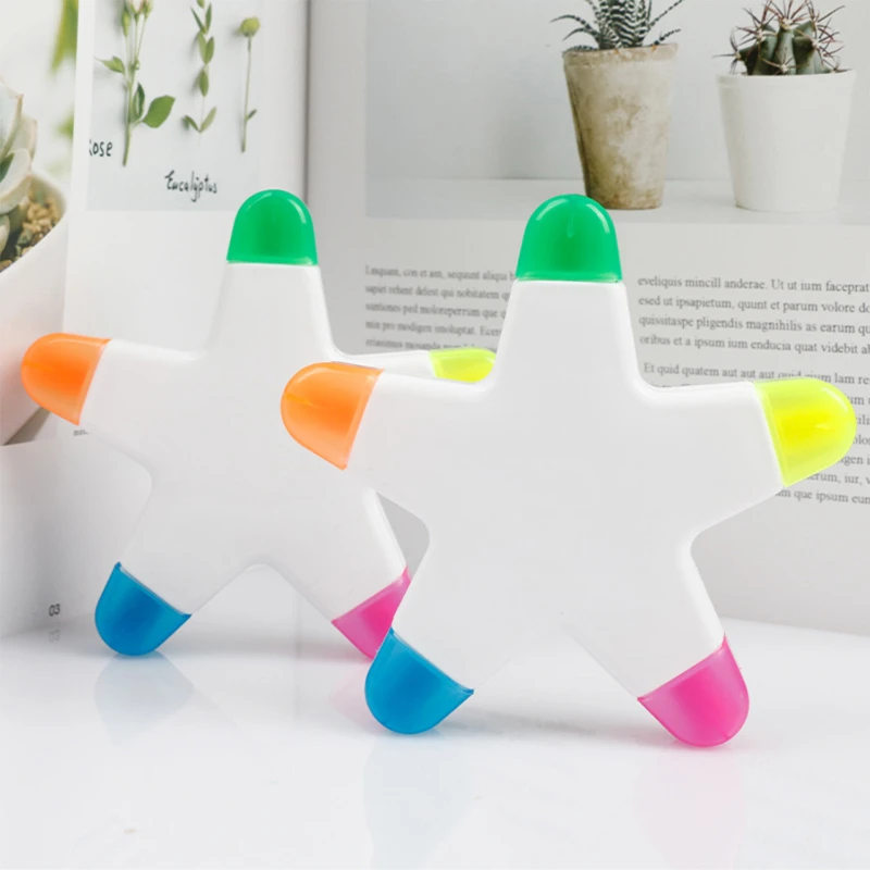 brush tip star shape highlighters