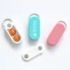 keychain pill holder micro sized with magnetic slide