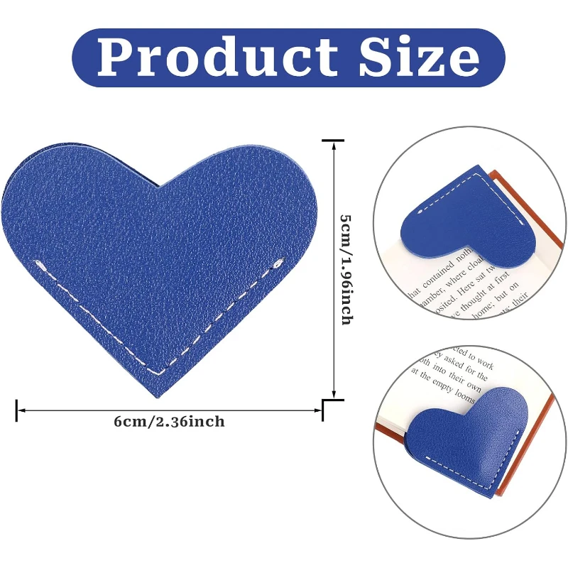 heart shape leather bookmarks