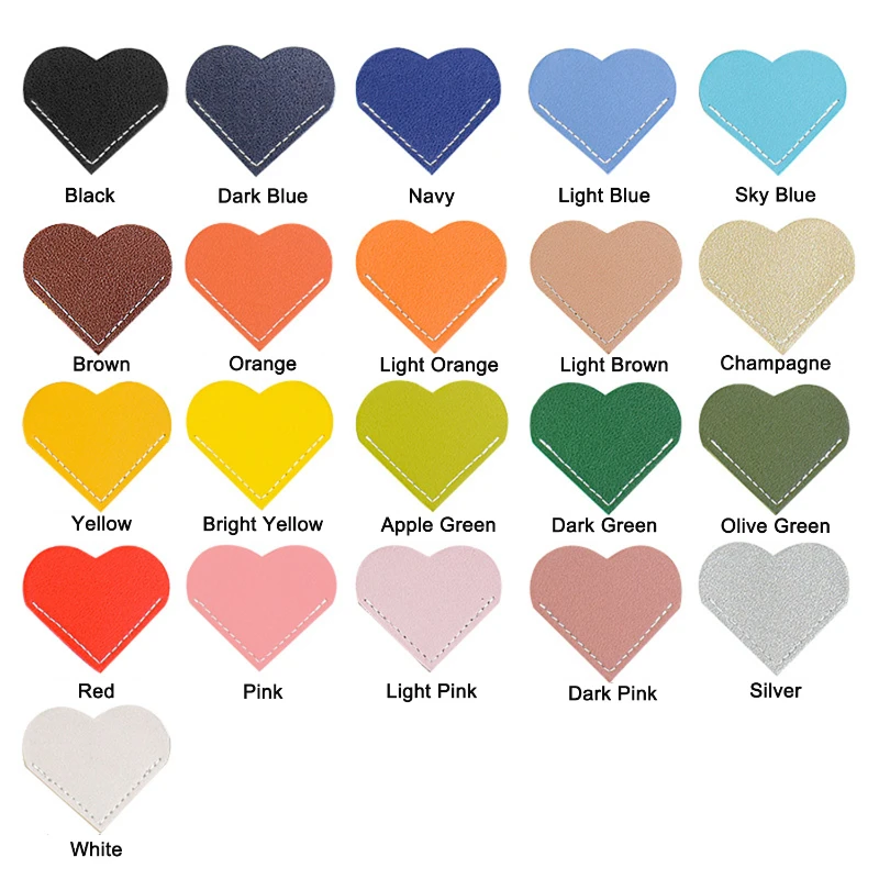 heart shape leather bookmarks