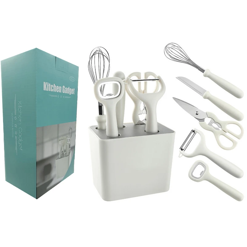 kitchen gadget 6 piece set with storage stand