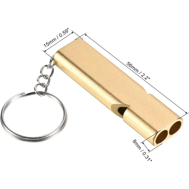 outdoor emergency whistle with keychain